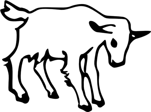 Goat Silhouette Outline PNG image