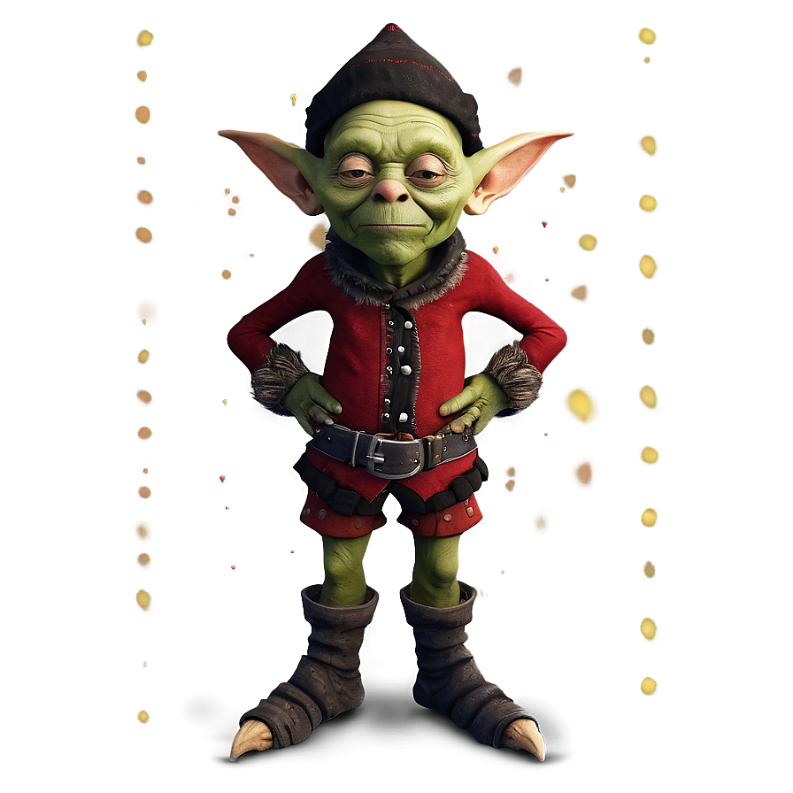 Goblin In Festive Outfit Png Bqd37 PNG image