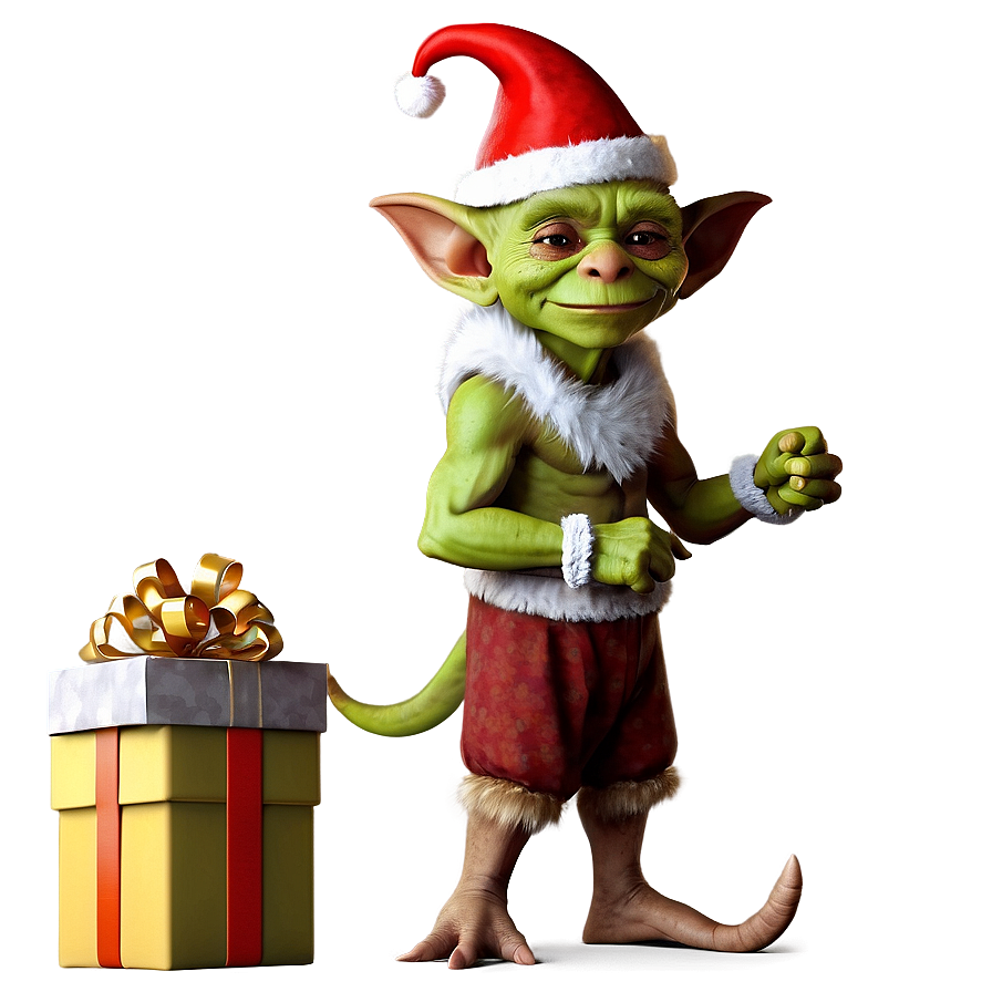 Goblin In Festive Outfit Png Shc3 PNG image