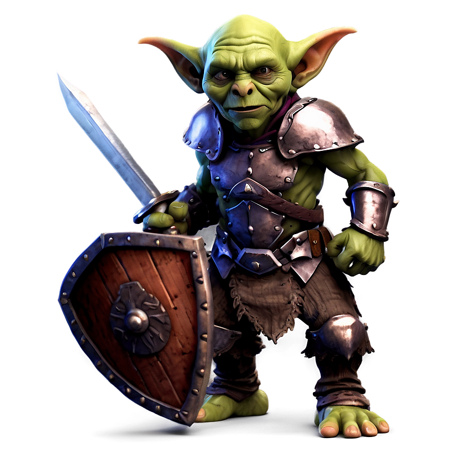 Goblin With Sword And Shield Png Orv PNG image