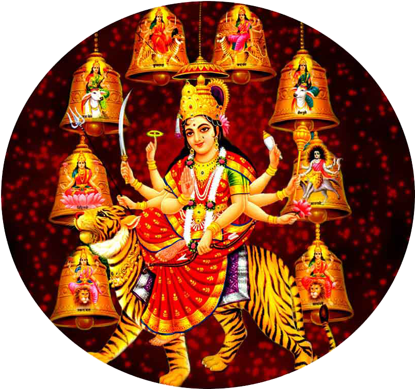 Goddess Durga Multi Armed Deity PNG image