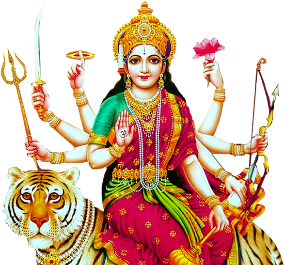 Goddess Durga Multi Armed Deity PNG image