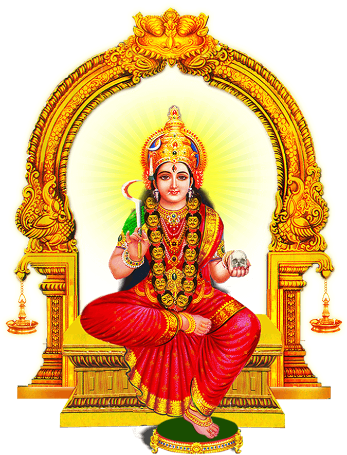 Goddess Durga Seatedon Lotus PNG image