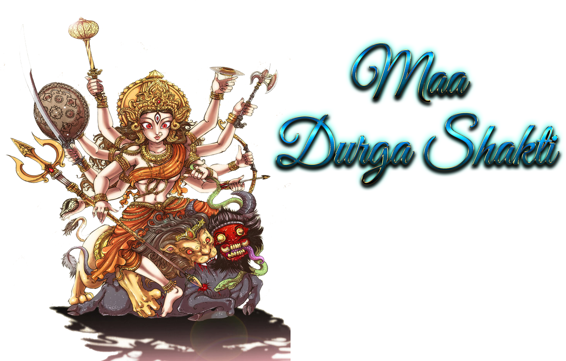 Goddess Durga Shakti Illustration PNG image