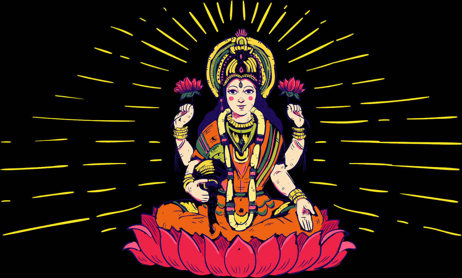 Goddess_ Lakshmi_ Illustration.jpg PNG image