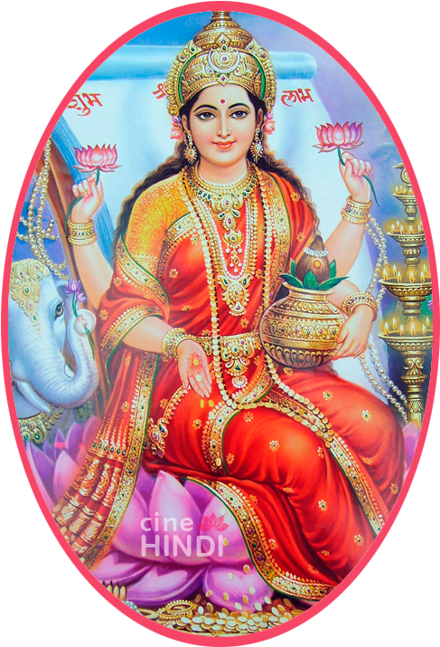 Goddess Lakshmi Traditional Art PNG image