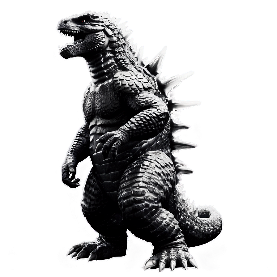 Godzilla Black And White Png 71 PNG image