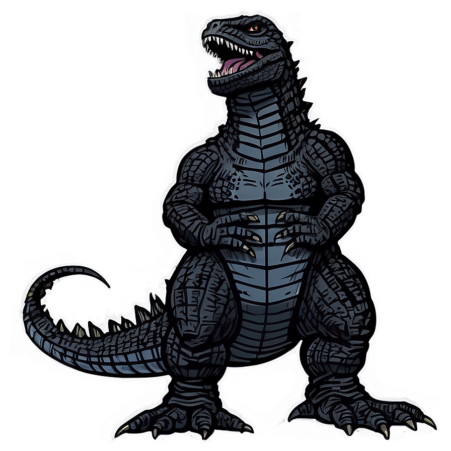 Godzilla Stencil Art Png 84 PNG image