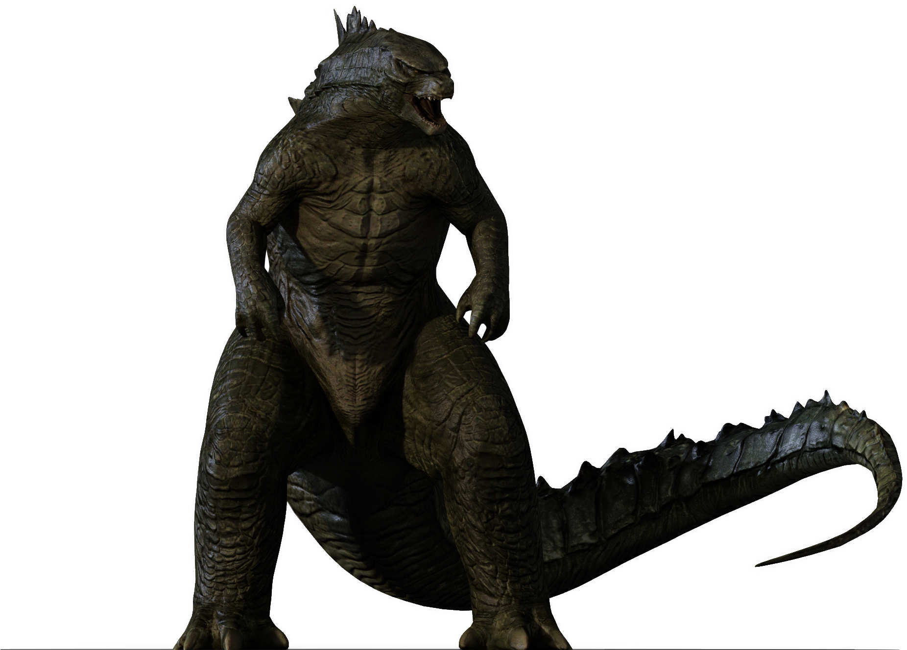 Godzilla3 D Model Pose PNG image