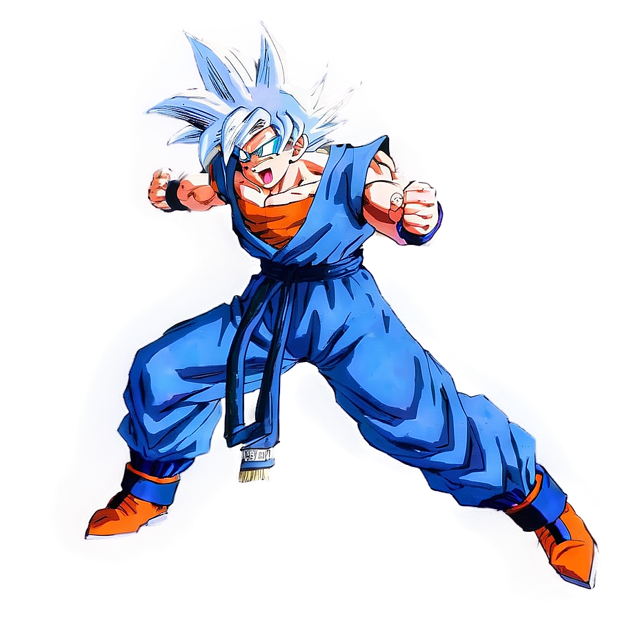 Goku Achieving Ultra Instinct Moment Png 06122024 PNG image