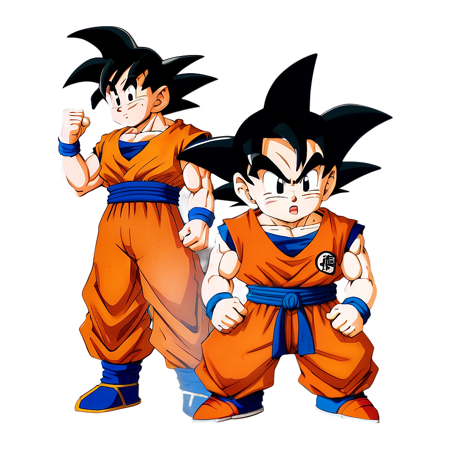 Goku And Gohan Manga Art Png Ejd96 PNG image