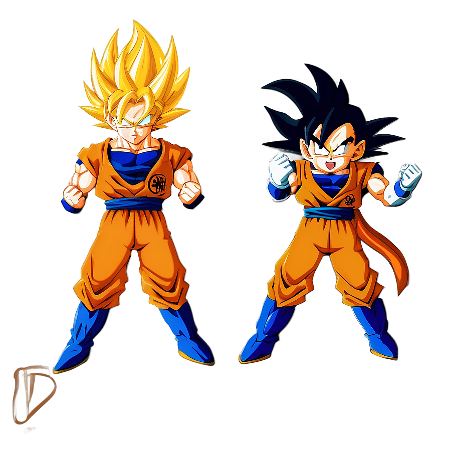 Goku And Vegeta Dynamic Duo Png Bsr PNG image