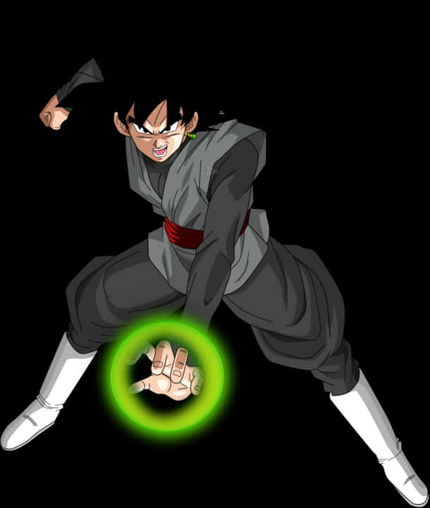 Goku Black Power Ball Preparation PNG image