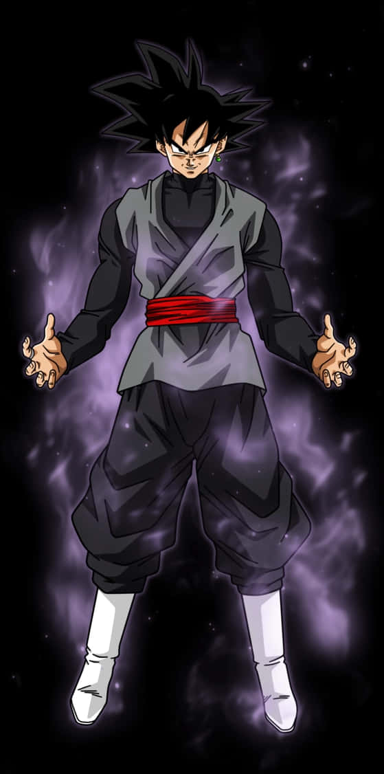 Goku Black Power Stance PNG image