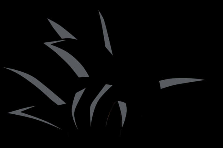 Goku Black Silhouette Dark Background PNG image