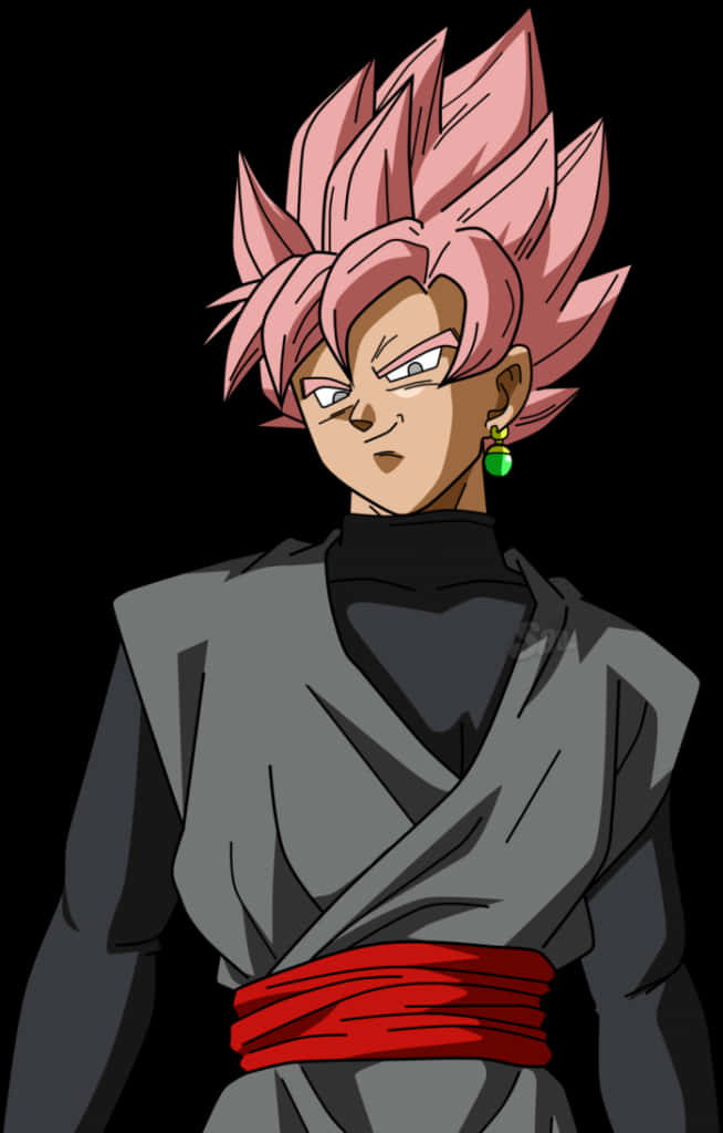 Goku_ Black_ Super_ Saiyan_ Rose_ Portrait PNG image