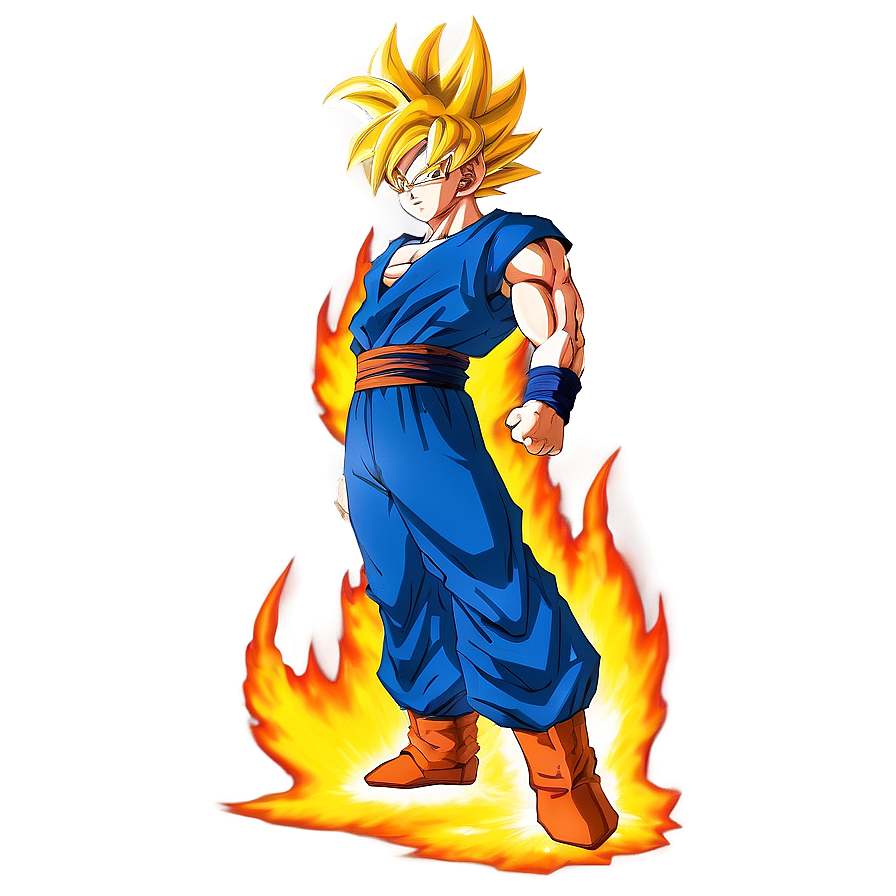 Goku Hair Flaming Aura Png Hpn35 PNG image