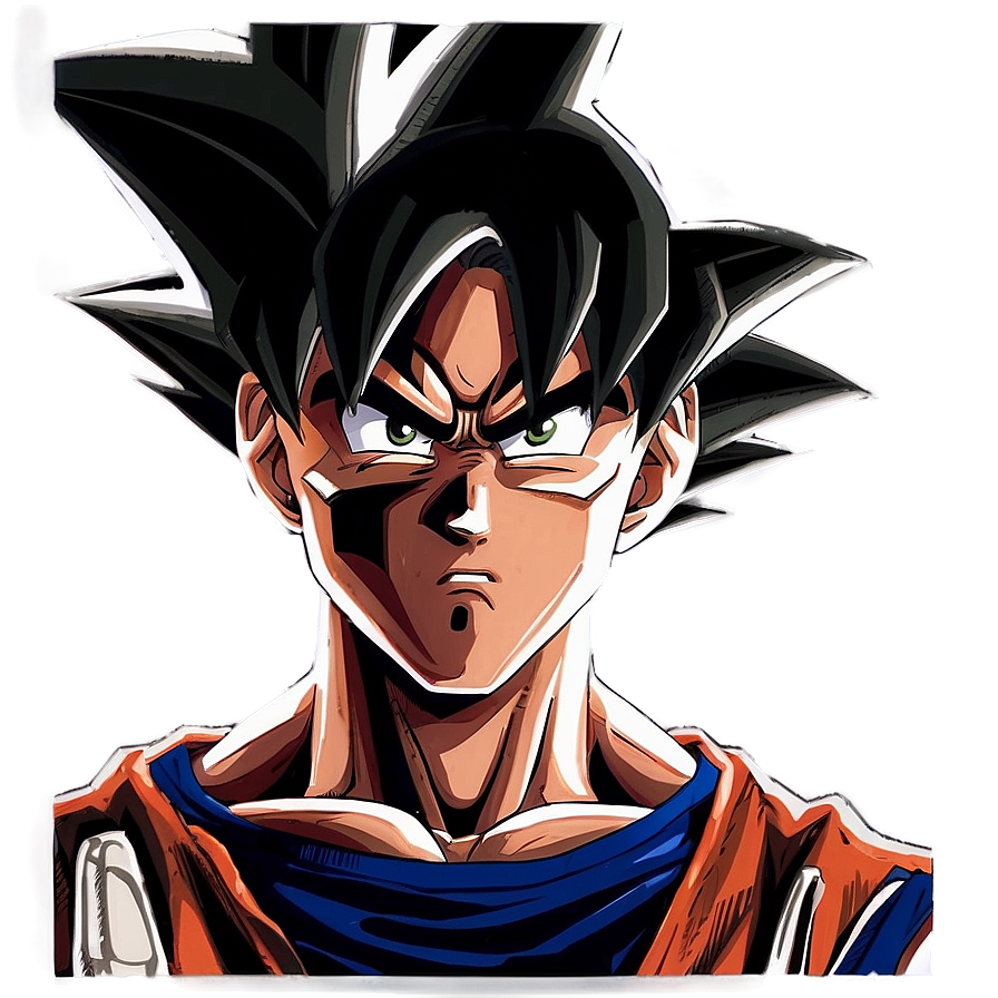 Goku Manga Intense Look Png 06272024 PNG image