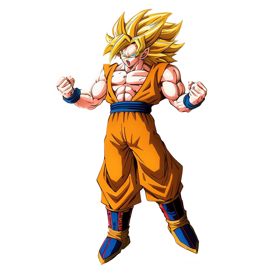 Goku Ssj3 In A Dynamic Pose Png 06252024 PNG image