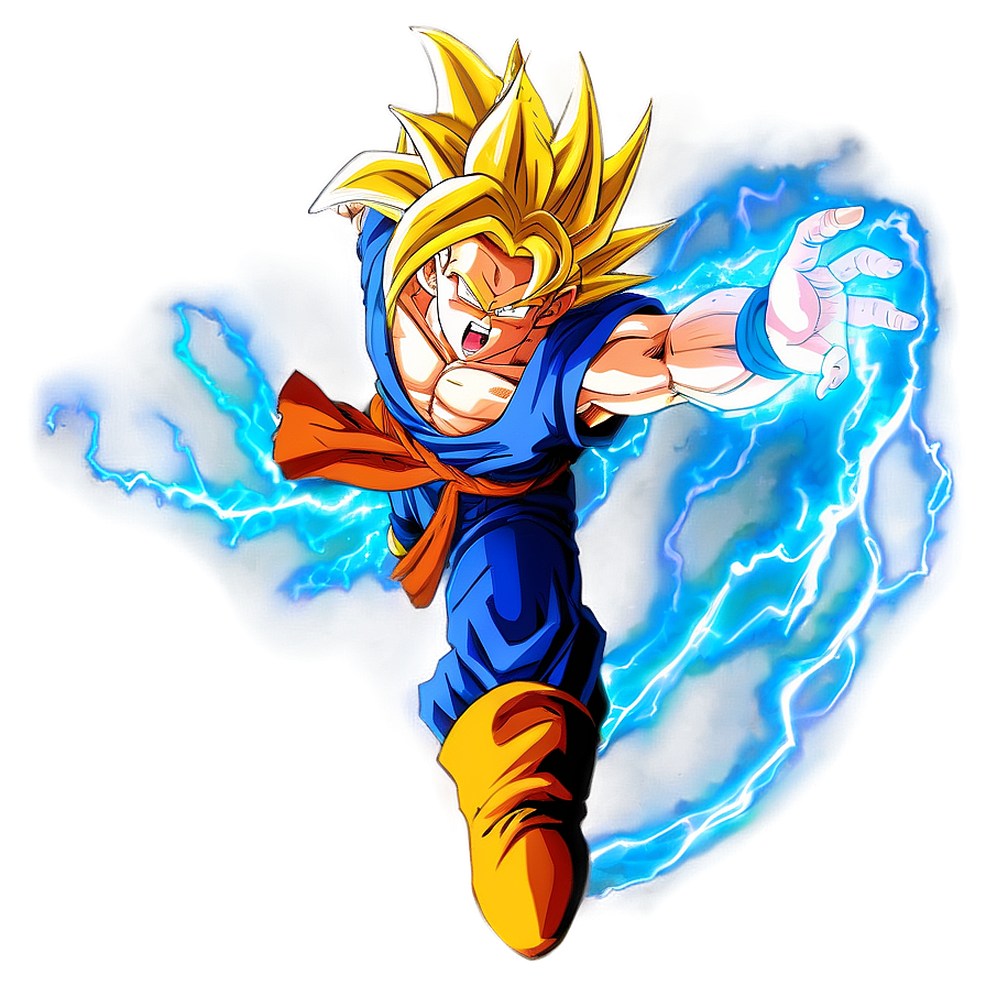 Goku Ssj3 In A Dynamic Pose Png 33 PNG image