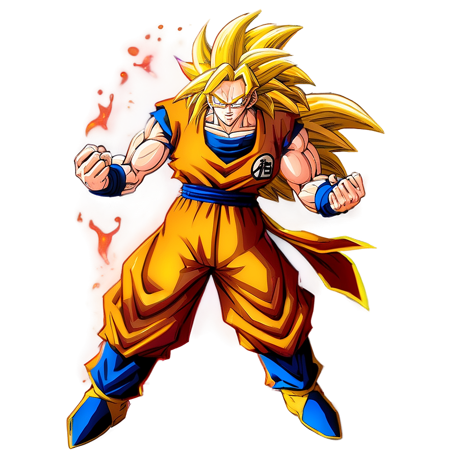 Goku Ssj3 Transformation Art Png 06252024 PNG image