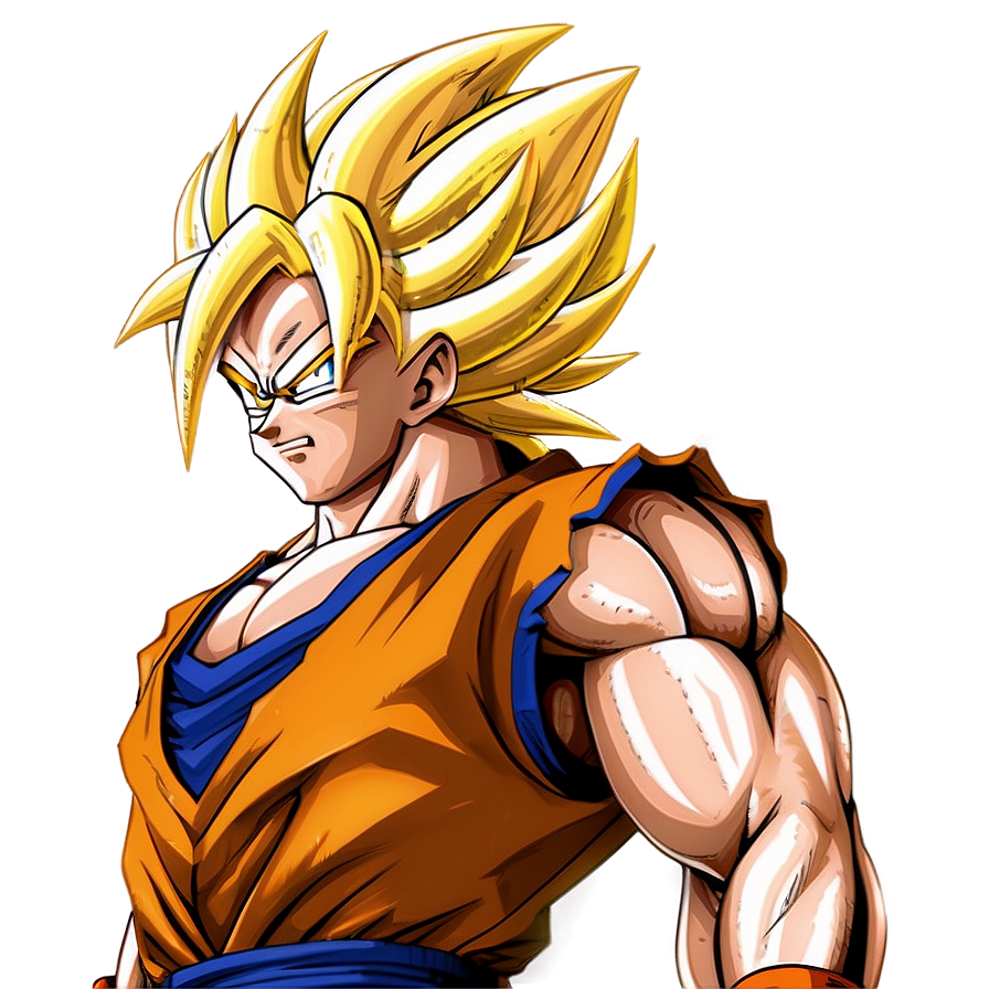 Goku Ssj3 With A Fierce Look Png Cpp64 PNG image