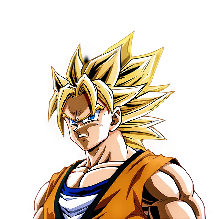 Goku Ssj3 With A Fierce Look Png Knf50 PNG image