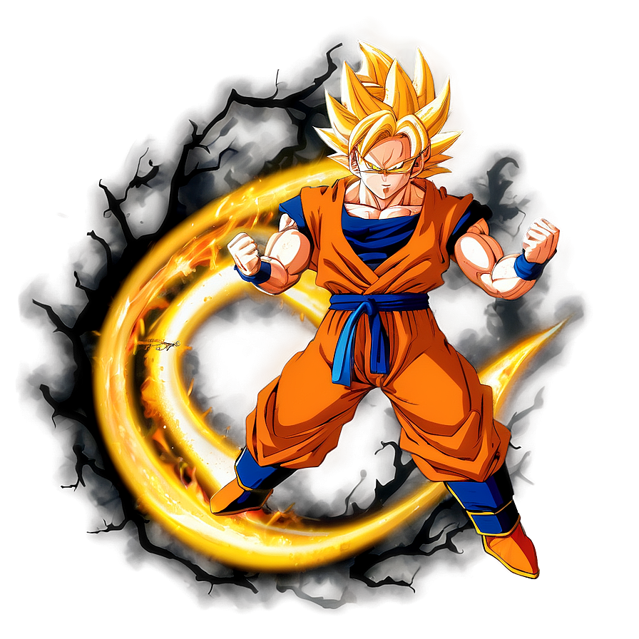 Goku Super Saiyan 3 In Battle Png Kld PNG image