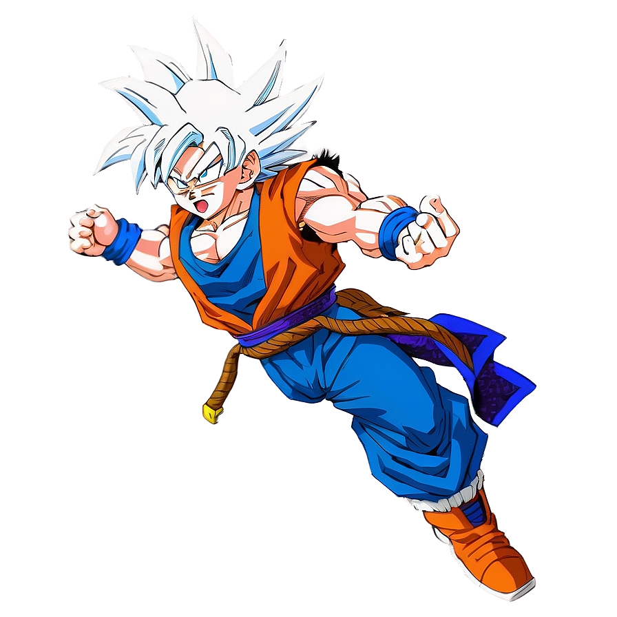 Goku Ultra Instinct Leap Attack Png 06132024 PNG image