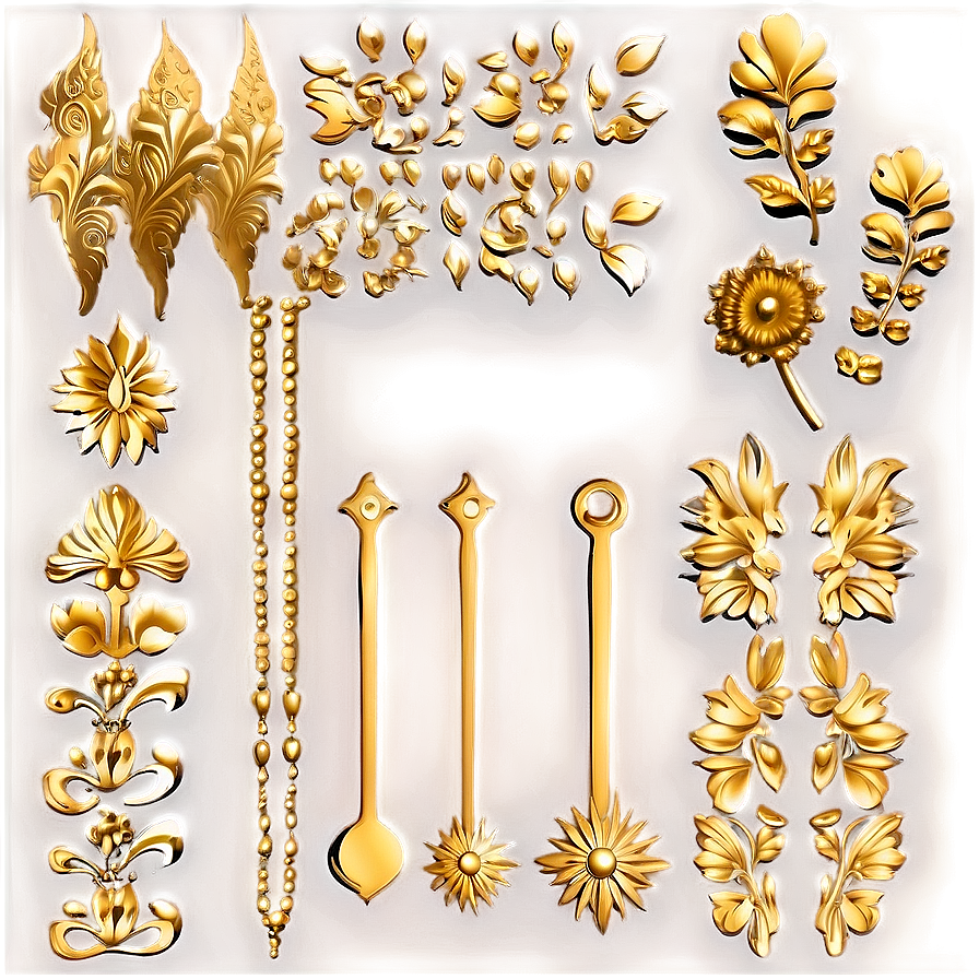 Gold Accents For Scrapbooking Png 06272024 PNG image