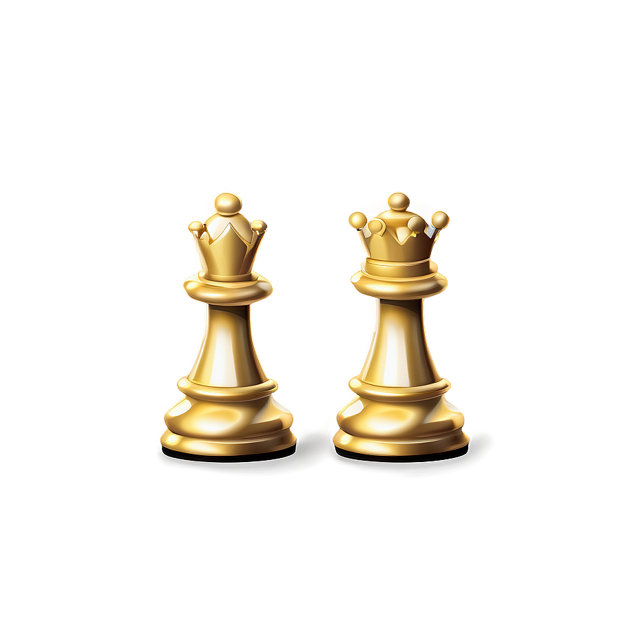 Gold And Silver Chess Pieces Png 05252024 PNG image