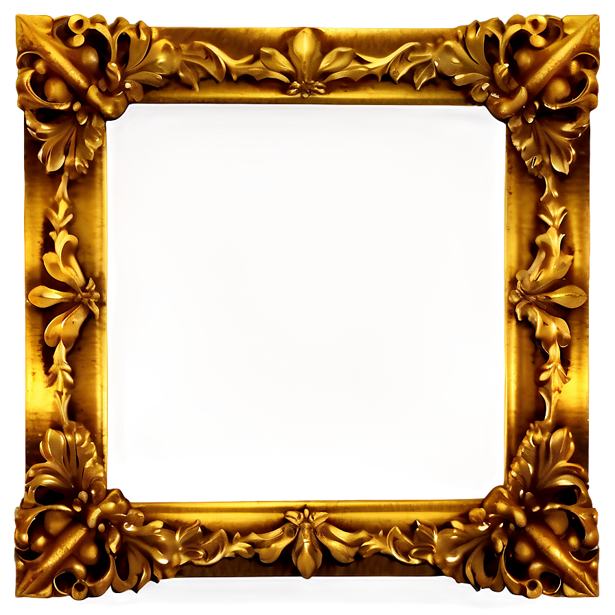 Gold Antique Frame Png 05032024 PNG image