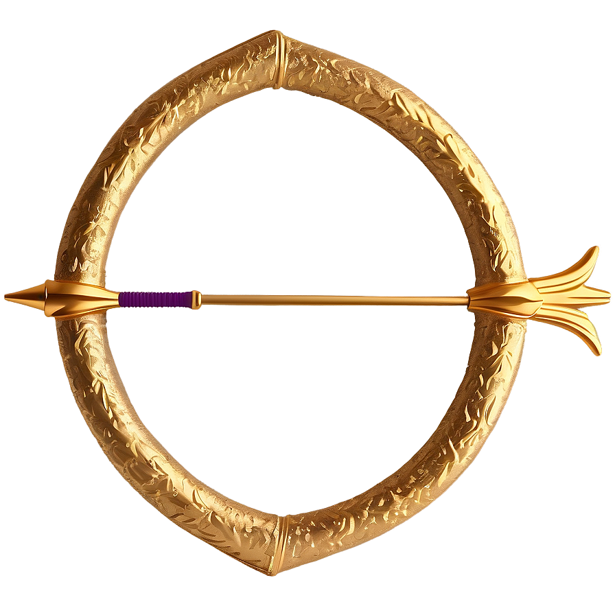 Gold Arrow On Transparent Background Png 06212024 PNG image