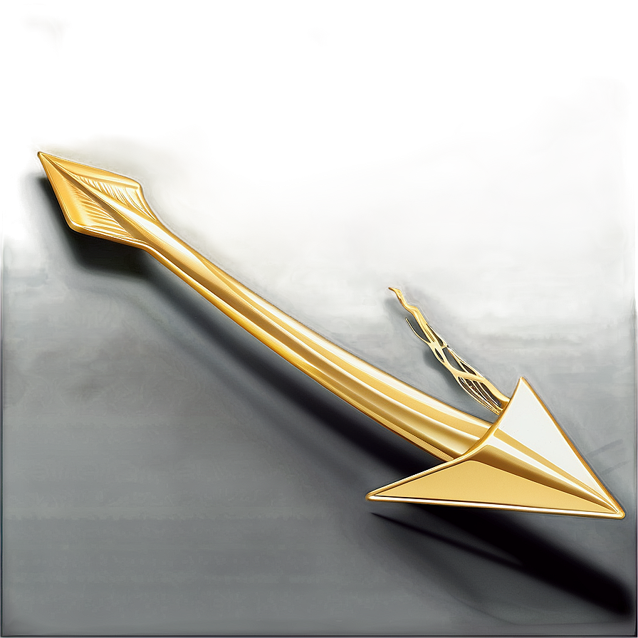 Gold Arrow With Shadow Effect Png 06212024 PNG image