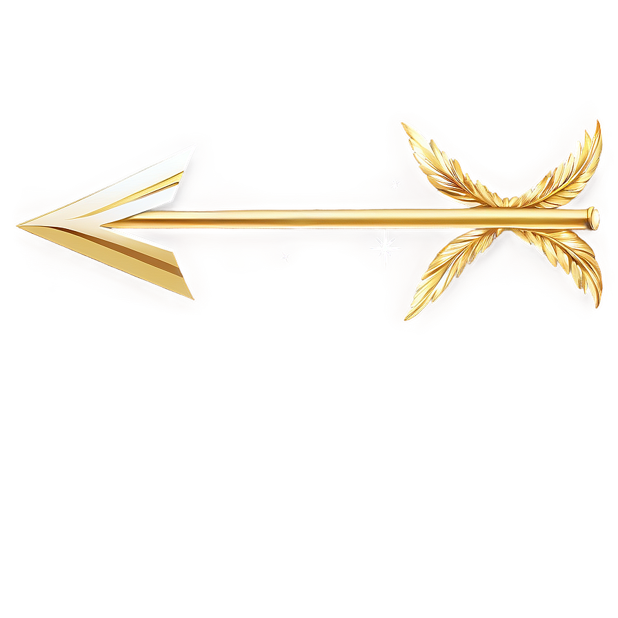 Gold Arrow With Sparkles Png 06212024 PNG image