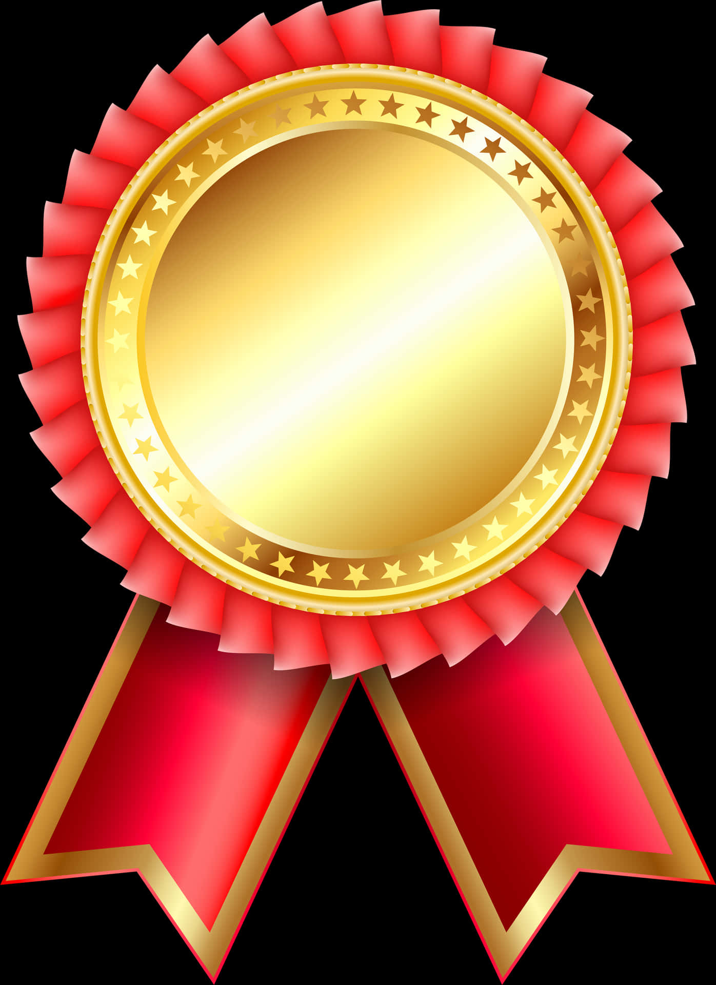 Gold Award Ribbon Graphic PNG image