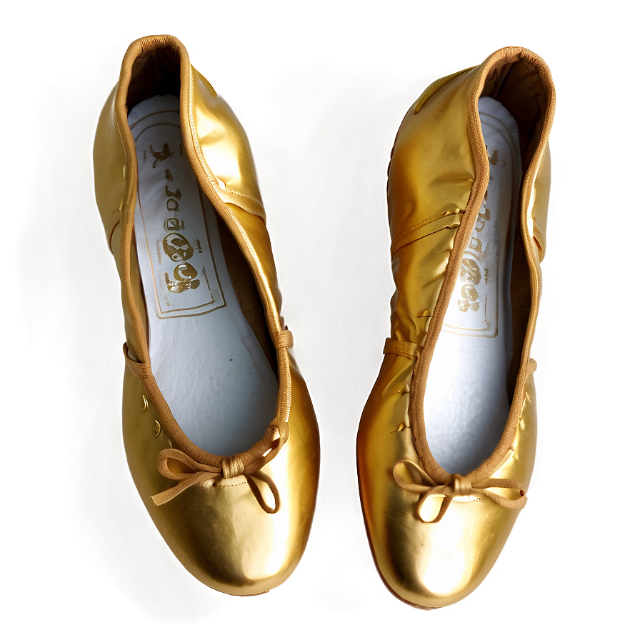 Gold Ballet Shoes Png 92 PNG image