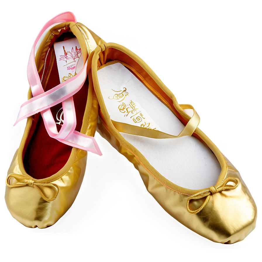 Gold Ballet Shoes Png Dro15 PNG image