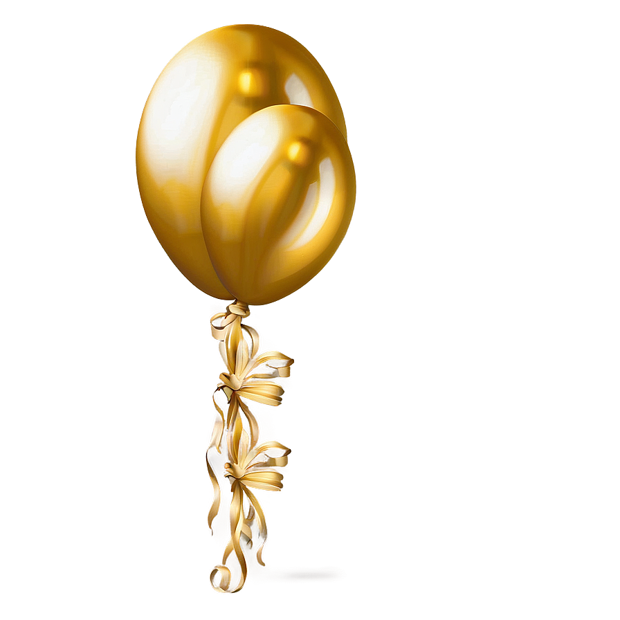 Gold Balloon Banner Png 06212024 PNG image