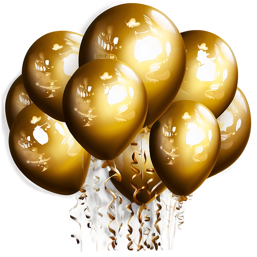 Gold Balloon Decoration Png 22 PNG image