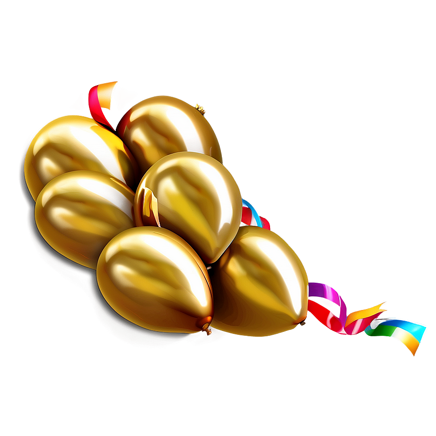 Gold Balloon Graphics Png Evm83 PNG image