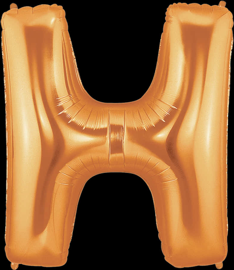 Gold Balloon Letter H PNG image