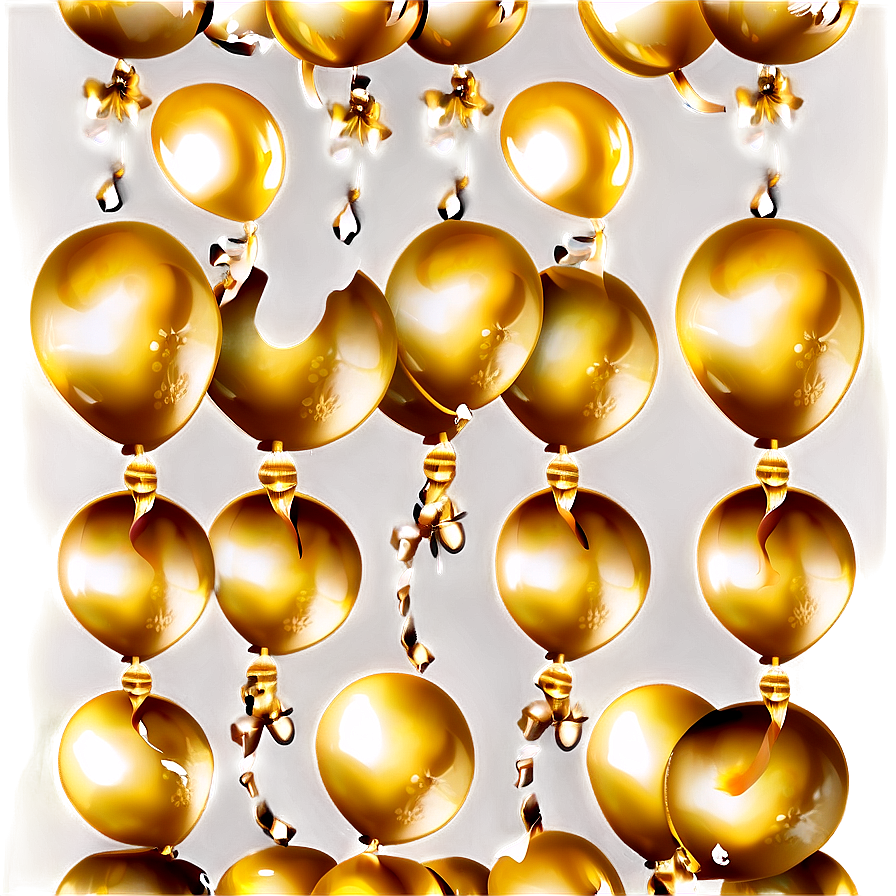 Gold Balloon Pattern Png 50 PNG image