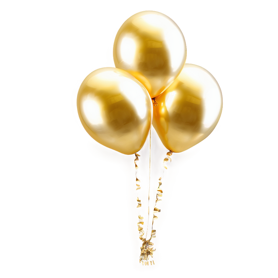 Gold Balloon Set Png 06212024 PNG image