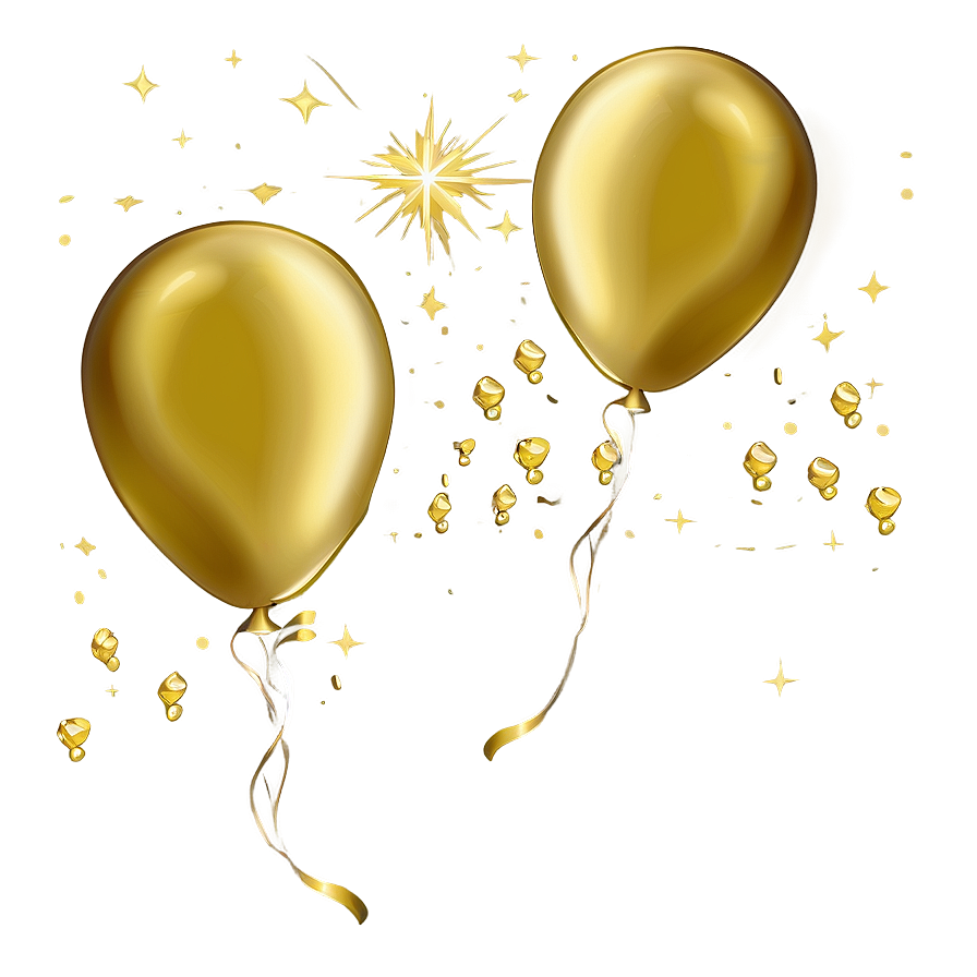 Gold Balloons Clipart Png Uqq80 PNG image