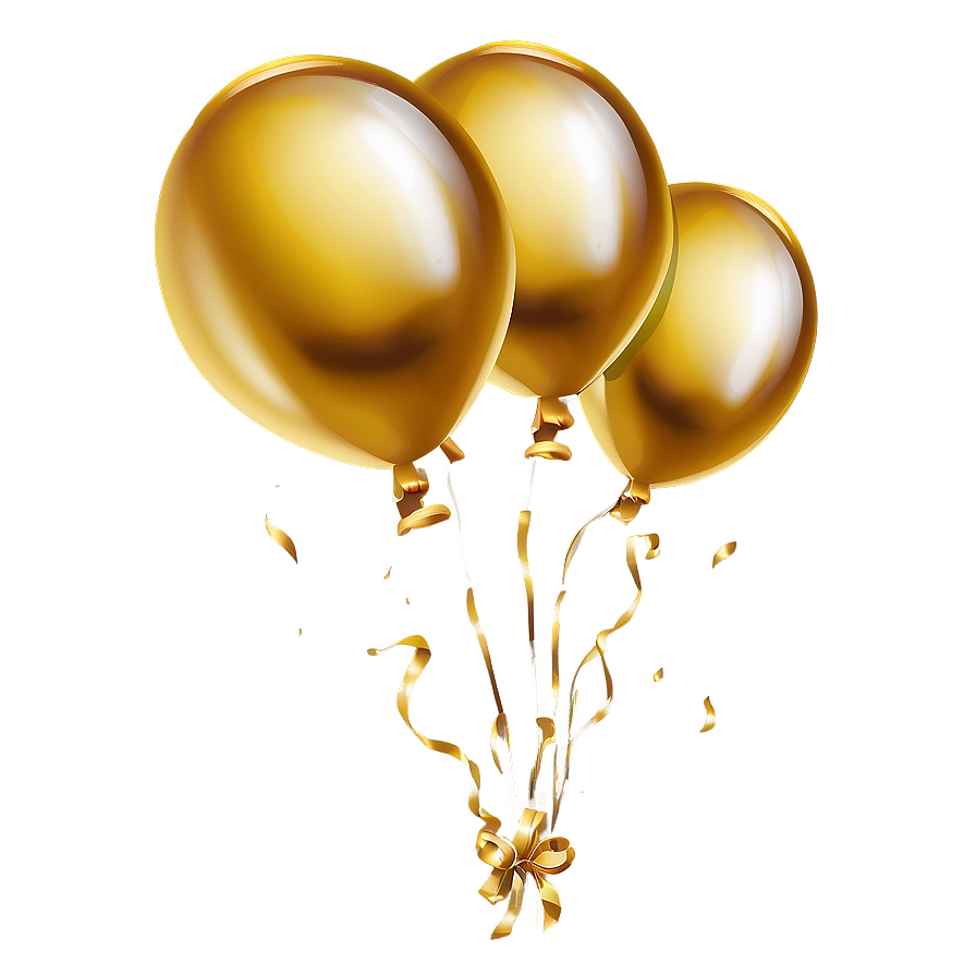 Gold Balloons Transparent Background Png Unv59 PNG image