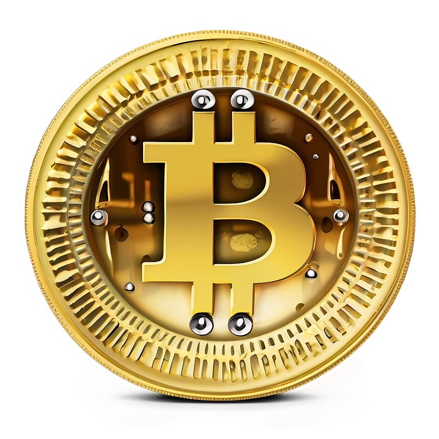 Gold Bitcoin Coin Png Hnq PNG image