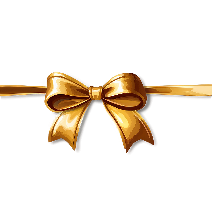 Gold Bow A PNG image