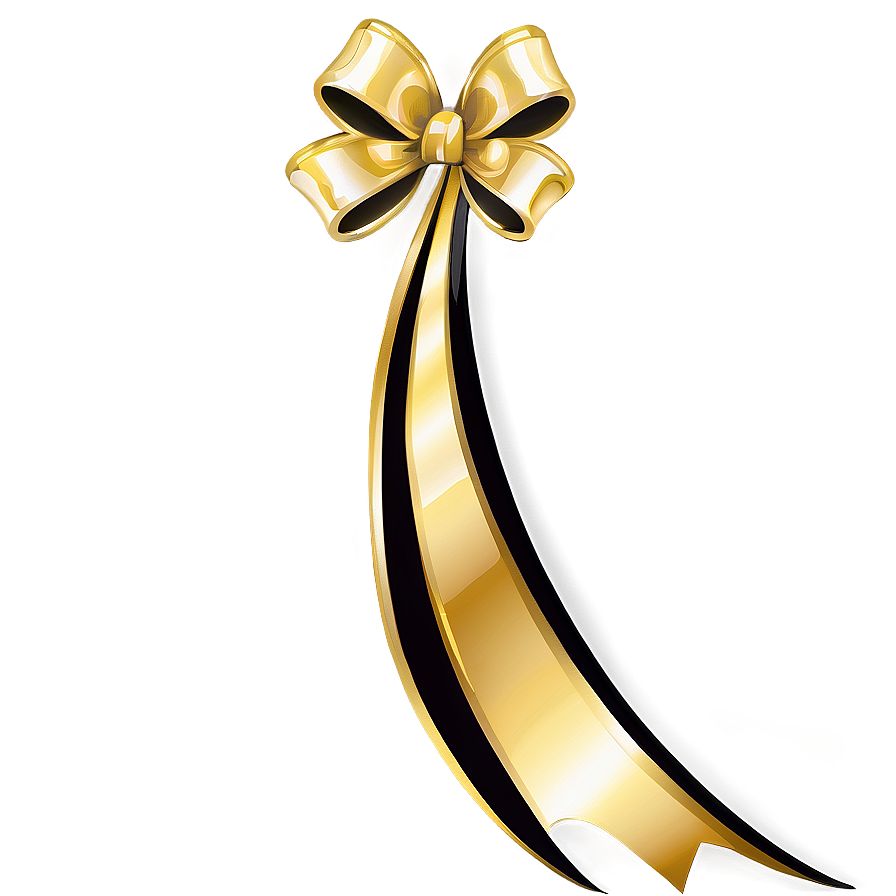 Gold Bow Decoration Png 06272024 PNG image