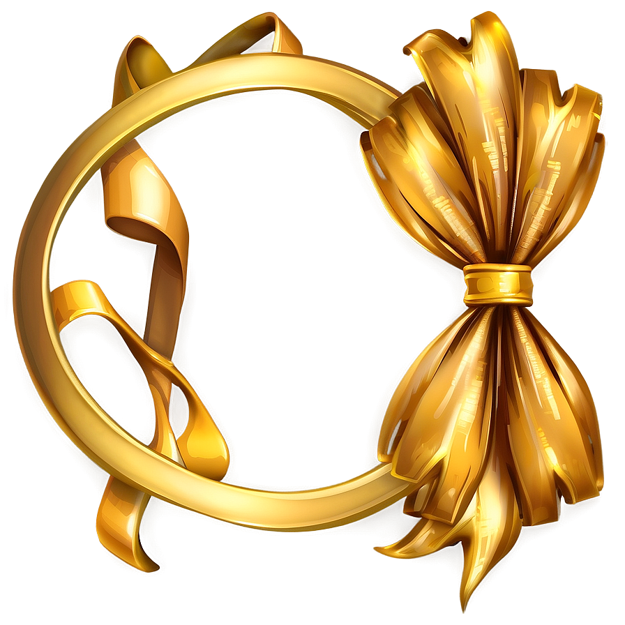 Gold Bow For Decoration Png Vmj PNG image